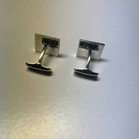 Dunhill Silver Mosaic Tile Cuff Links - Picture 3 of 7